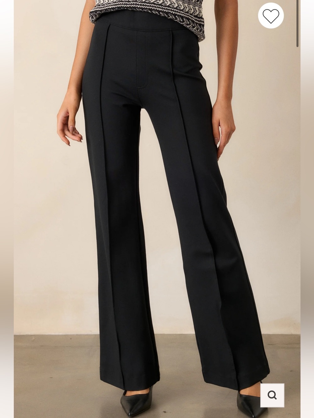 SPANX THE PERFECT BLACK HI-RISE FLARE PANTS Black size XL